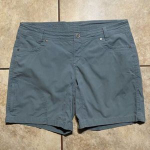 Kuhl Women’s Shorts Size 14 Blue Hiking Outdoor Cargo Nylon Blend Stretch